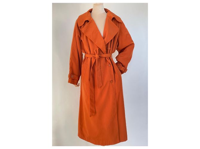 No Name Abrigo trench oversized naranja quemado - vista 10