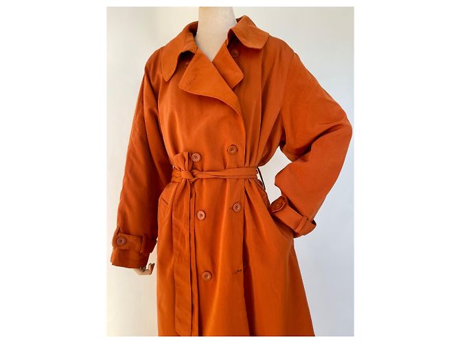 No Name Abrigo trench oversized naranja quemado - vista 14