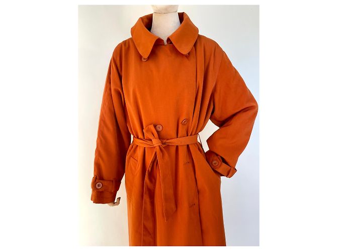 No Name Abrigo trench oversized naranja quemado - vista 15