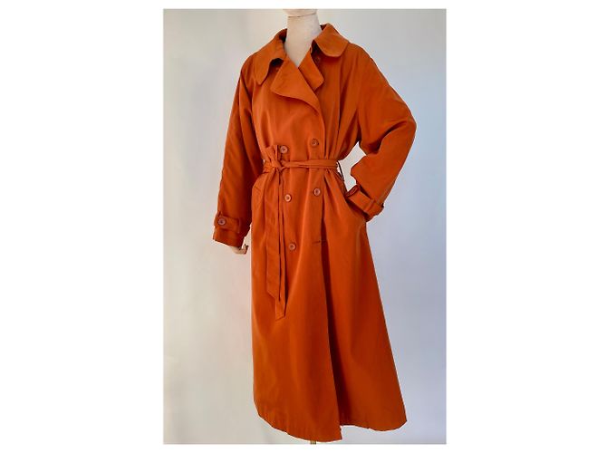 No Name Abrigo trench oversized naranja quemado - vista 16