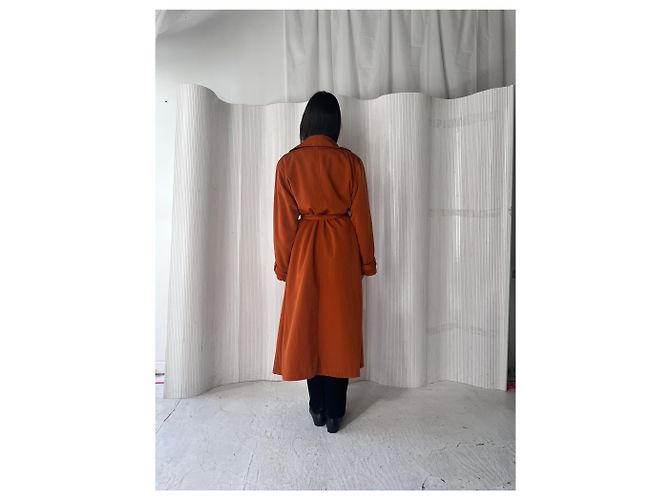 No Name Abrigo trench oversized naranja quemado - vista 7