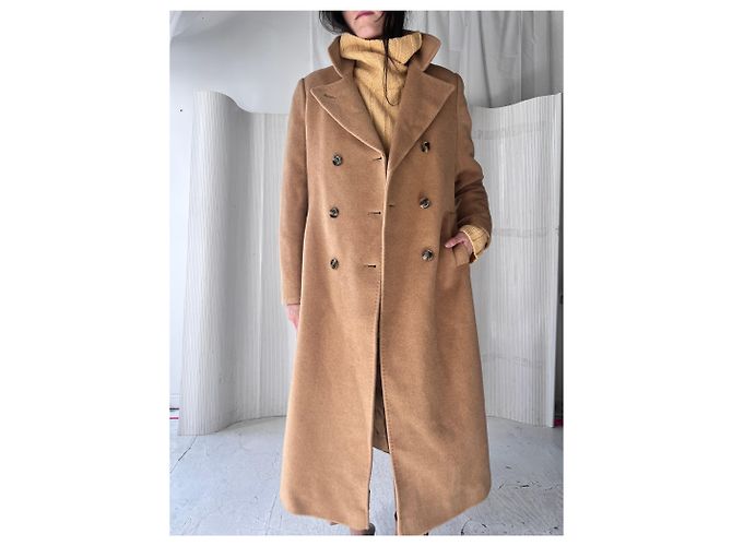 No Name Camel Double Breasted Peacoat - view 6