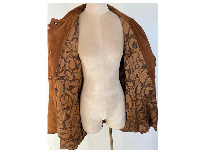 Haider Ackermann Italienische Cognac Wildlederjacke - Ansicht 10