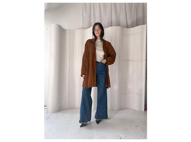 Haider Ackermann Italienische Cognac Wildlederjacke - Ansicht 2