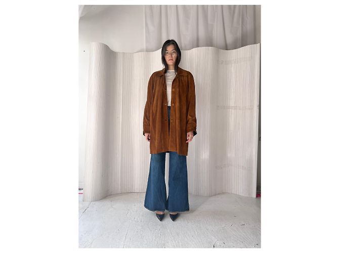 Haider Ackermann Italienische Cognac Wildlederjacke - Ansicht 3