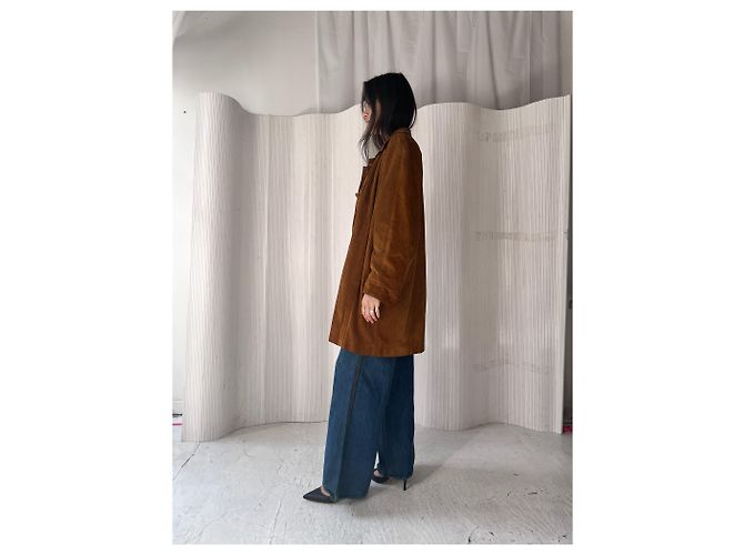 Haider Ackermann Italienische Cognac Wildlederjacke - Ansicht 4