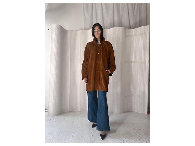 Haider Ackermann Italienische Cognac Wildlederjacke - Ansicht 6