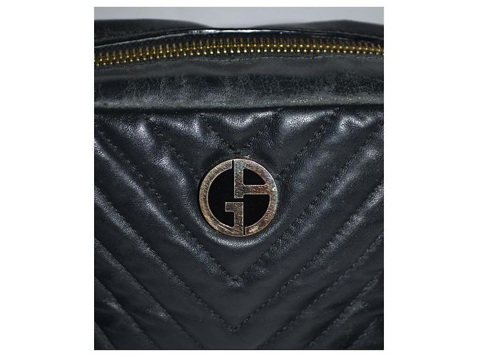 Bolso de mano Giorgio Armani de cuero negro - vista 4