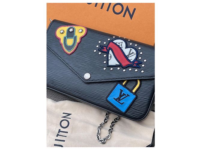 Louis Vuitton Borsa Felicie Nero - vista 11