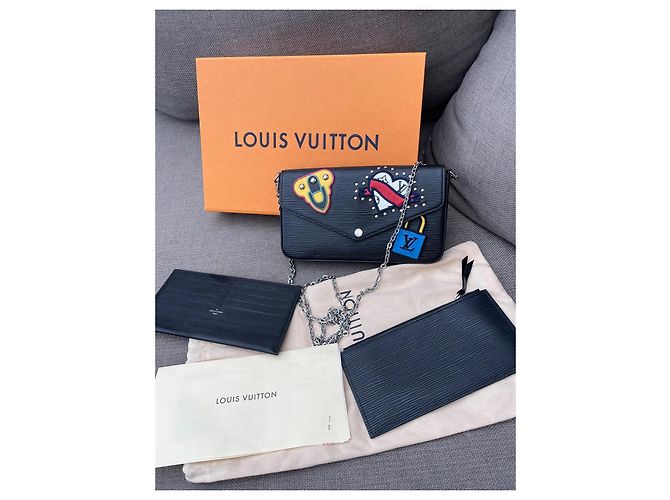Louis Vuitton Borsa Felicie Nero - vista 2