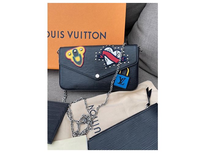 Louis Vuitton Borsa Felicie Nero - vista 3