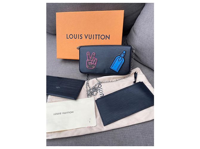 Louis Vuitton Borsa Felicie Nero - vista 4