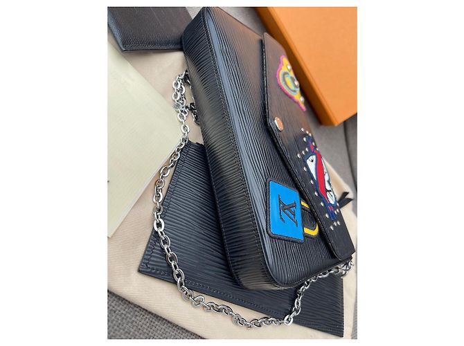 Louis Vuitton Borsa Felicie Nero - vista 5