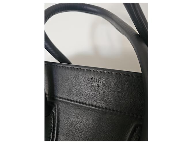Borsa Céline Phantom in pelle nera Nero - vista 4