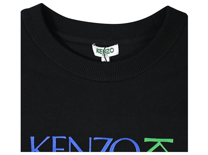 Kenzo Logo Tiger Sweatshirt in Black Cotton - view 4