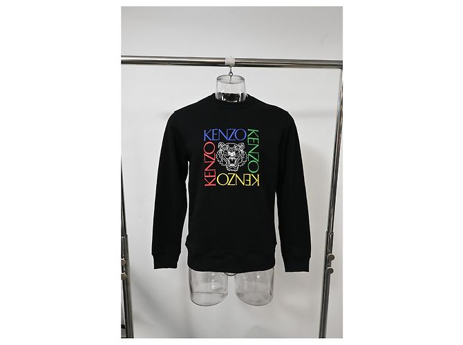 Kenzo Logo Tiger Sweatshirt in Black Cotton - view 6