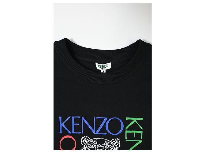 Kenzo Logo Tiger Sweatshirt in Black Cotton - view 9
