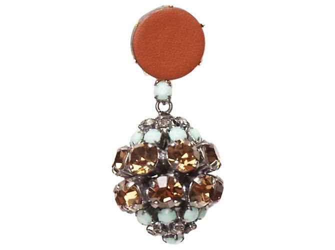 Orecchini in pelle con clip Marni Crystal Drop Ball - vista 3