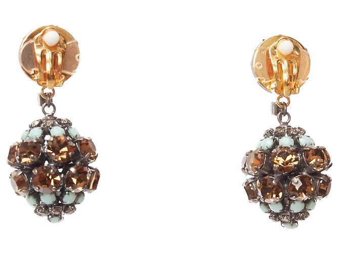Orecchini in pelle con clip Marni Crystal Drop Ball - vista 5