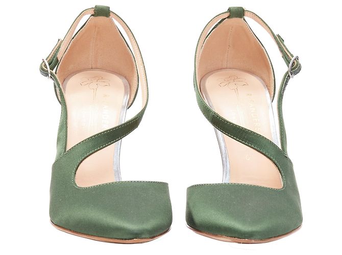 Silberne Absatzpumps Nanda Satin D'orsay von Rupert Sanderson - Ansicht 3