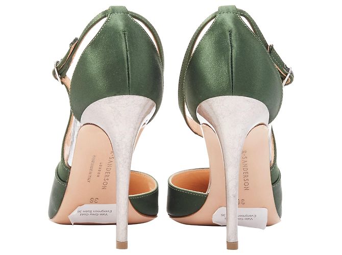 Silberne Absatzpumps Nanda Satin D'orsay von Rupert Sanderson - Ansicht 5