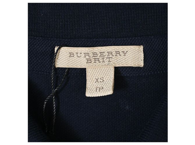 Polo de algodón azul marino con logo EKD de Burberry - vista 4
