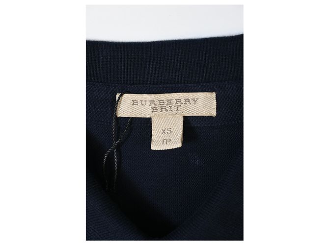 Polo de algodón azul marino con logo EKD de Burberry - vista 8