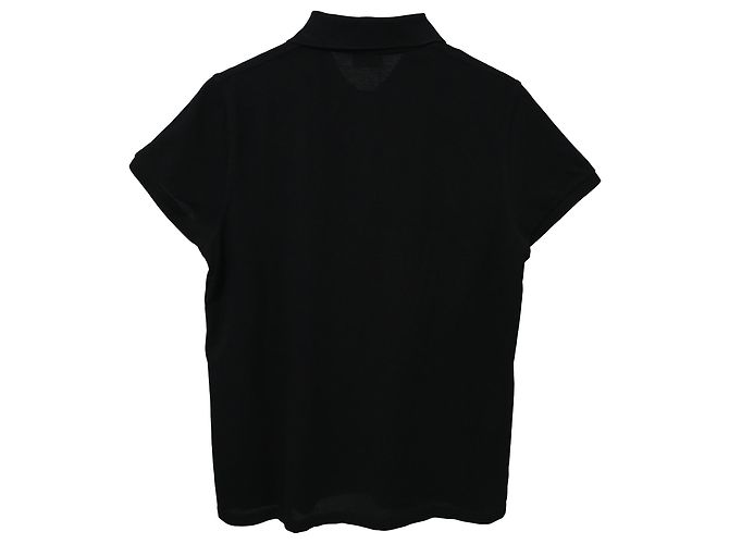 Polo de algodón negro con estampado de cartas de juego Saint Laurent - vista 2