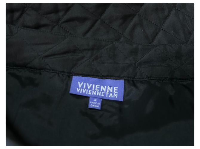 Autre Marque Falda Vivienne Tam de seda negra Negro - vista 4