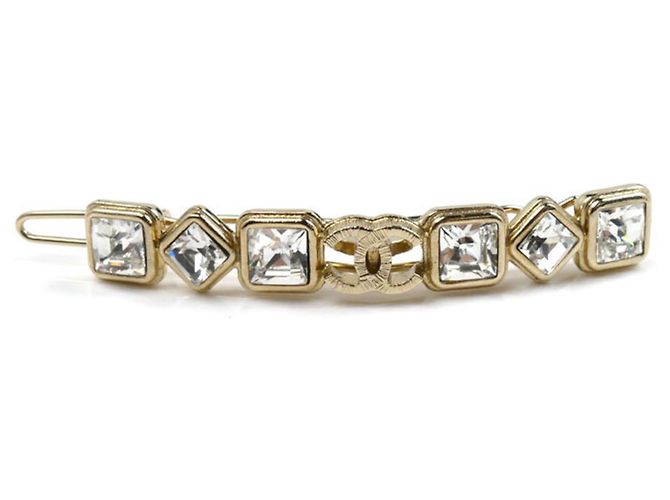 Fermaglio in strass con il logo Coco in metallo di Chanel D'oro - vista 2