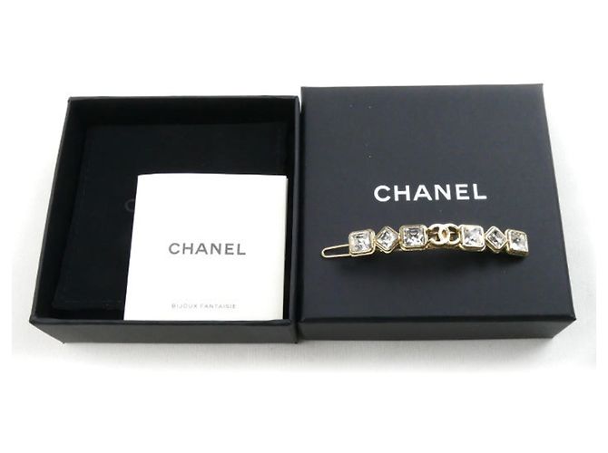 Fermaglio in strass con il logo Coco in metallo di Chanel D'oro - vista 5