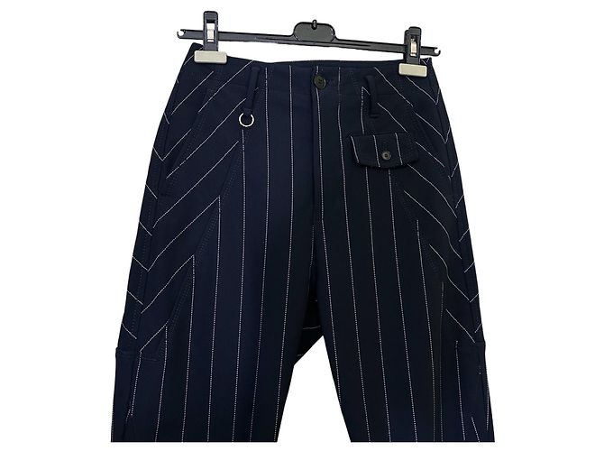 Pantalones a rayas azules High - vista 2