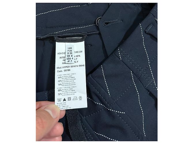 Pantalones a rayas azules High - vista 6