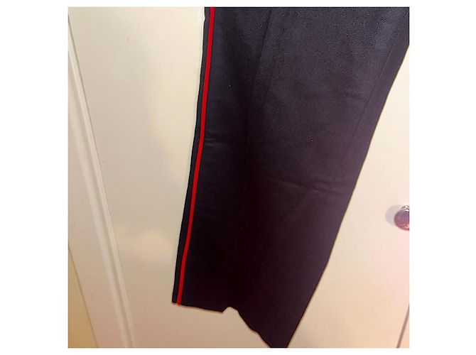 Authentic Gucci Rare Tom Ford Runway Black Web Striped Wool Pants - view 4