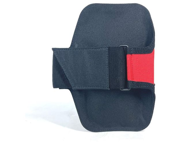 Pouch porta telefono Balenciaga Explorer Nero Rosso - vista 2