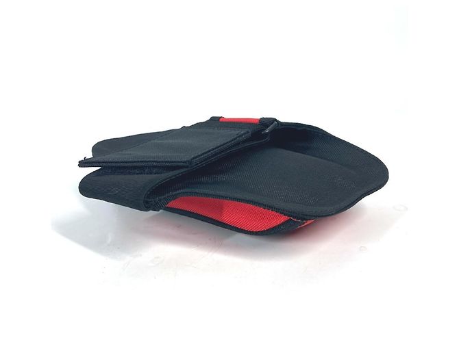 Pouch porta telefono Balenciaga Explorer Nero Rosso - vista 3