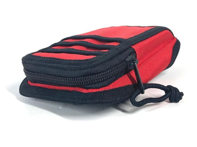 Pouch porta telefono Balenciaga Explorer Nero Rosso - vista 4