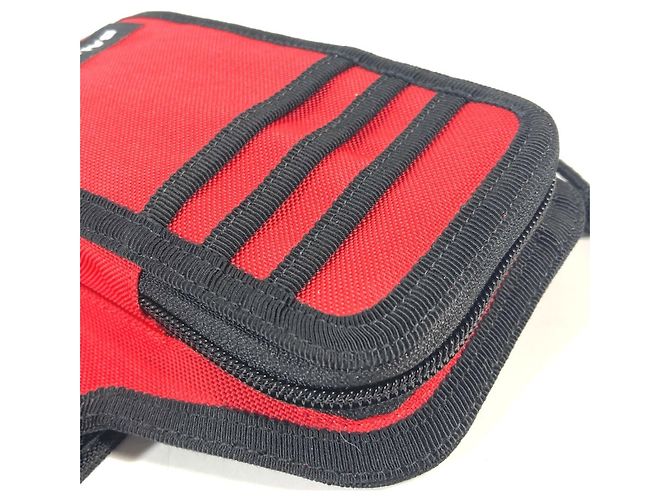 Pouch porta telefono Balenciaga Explorer Nero Rosso - vista 8