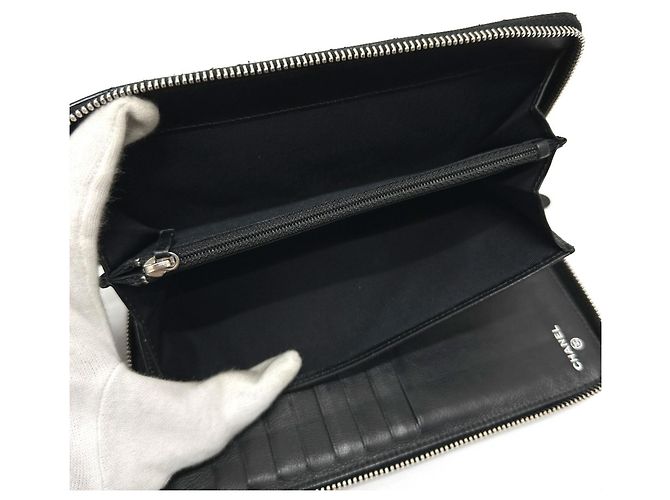 Cartera larga redonda Matelassé Chanel Negro - vista 10