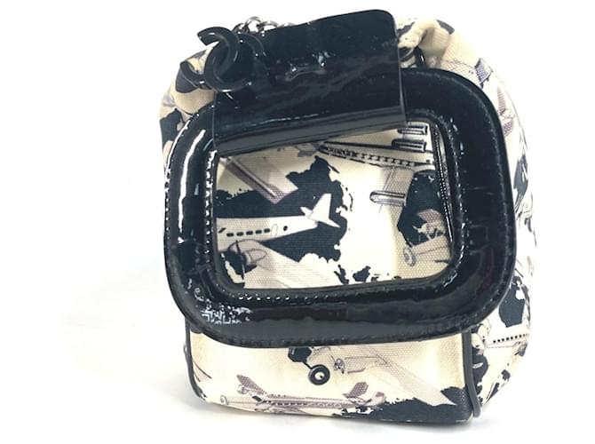 Borsa a mano da aereo Chanel Nero Bianco - vista 3