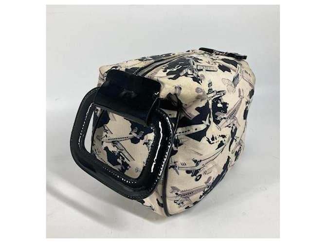 Borsa a mano da aereo Chanel Nero Bianco - vista 5
