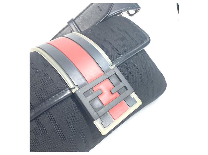 Borsa a secchiello Mamma in rete Fendi 7V72 Nero - vista 7