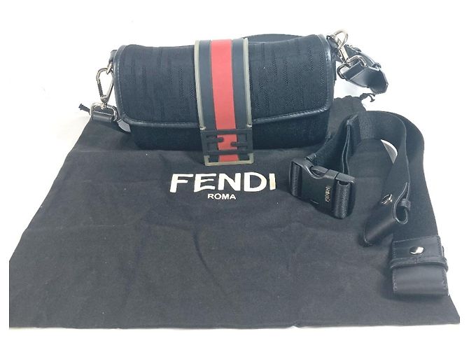 Borsa a secchiello Mamma in rete Fendi 7V72 Nero - vista 9
