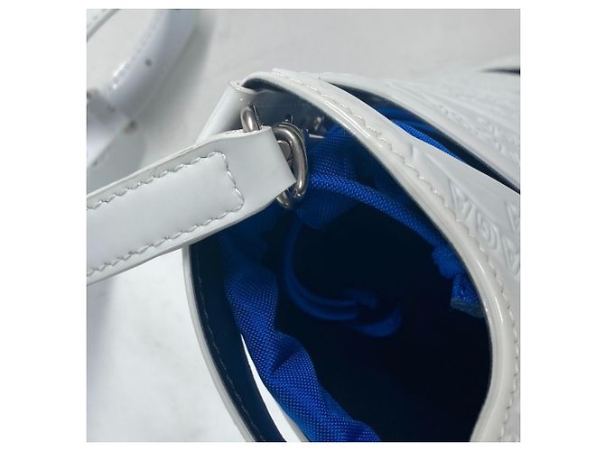 Borsa a spalla in pelle verniciata bianca Balenciaga - vista 8