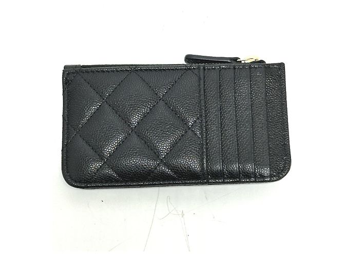 Tarjetero de cuero caviar Chanel Negro - vista 2