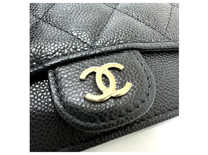Tarjetero de cuero caviar Chanel Negro - vista 6