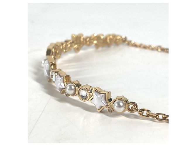 Chanel B24C CC Coco Mark Star Chain Choker Bianco D'oro - vista 5