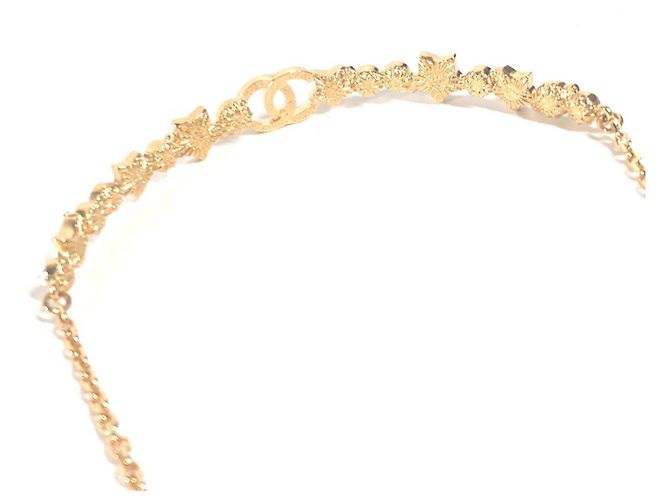 Chanel B24C CC Coco Mark Star Chain Choker Bianco D'oro - vista 7