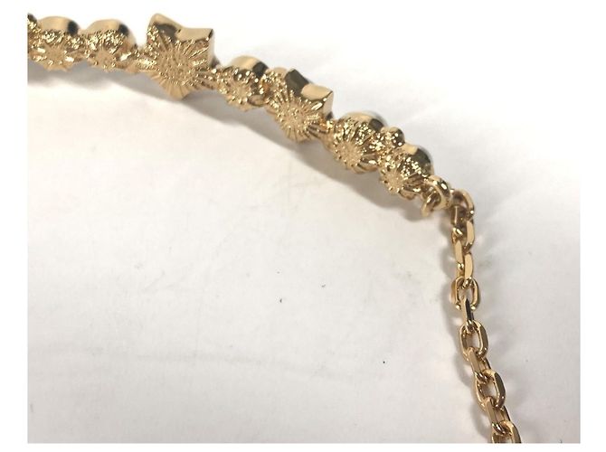 Chanel B24C CC Coco Mark Star Chain Choker Bianco D'oro - vista 8