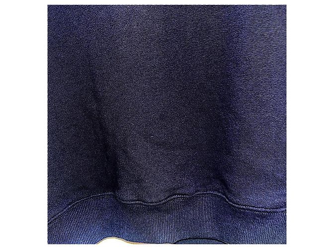 Authentischer Saint Laurent 14 AW Slimane Sweatshirt aus Lammleder mit Fransen und Metallornament Schwarz - Ansicht 11